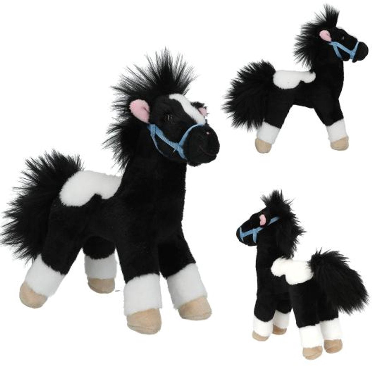 Depesche Miss Melody Kuscheltier Pferd schwarz und weiß 18 cm.
