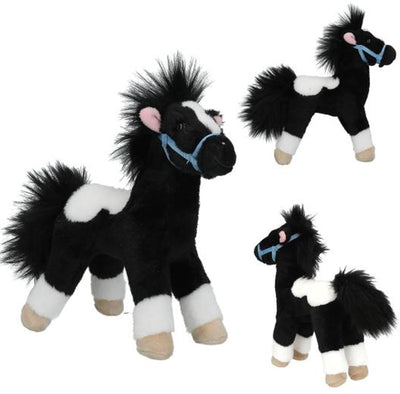 Depesche Miss Melody Kuscheltier Pferd schwarz und weiß 18 cm.