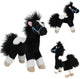 Depesche Miss Melody Kuscheltier Pferd schwarz und weiß 18 cm.