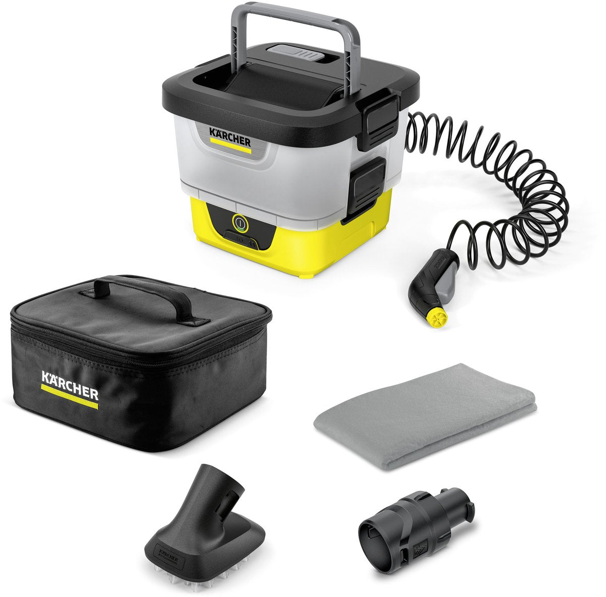 Kärcher oc 4 + pet kit – mobiler Hochdruckreiniger – Akkubetrieben – Laufzeit 22 Min. - 8 Liter Wassertank – für Autos, Haustiere, Fahrräder