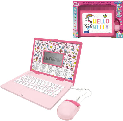 Lexibook Hello Kitty Stitch zweisprachiger Lernlaptop – 124 Aktivitäten auf Englisch und Französisch