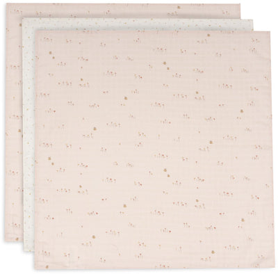Jollein hydrophiles Tuch klein – 70 x 70 cm – hübsches Picknick – 3 Stück