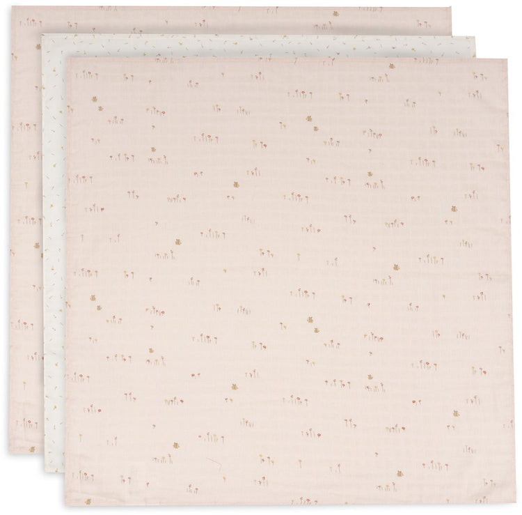 Jollein hydrophiles Tuch klein – 70 x 70 cm – hübsches Picknick – 3 Stück