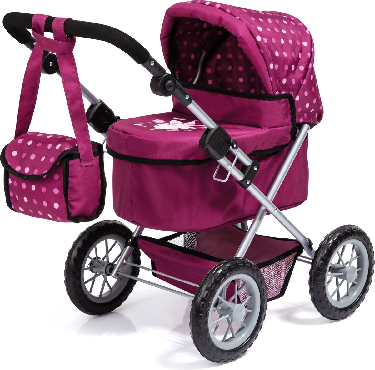 Bayer Design - Trendiger Puppenwagen - Lila mit Punkten