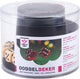 Engelhart Pokerbecher mit Deckel - schwarzes Leder - 9 cm Durchmesser - in Verpackung -