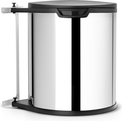 Brabantia Einbau-Abfallbehälter – 15 Liter – glänzender Stahl