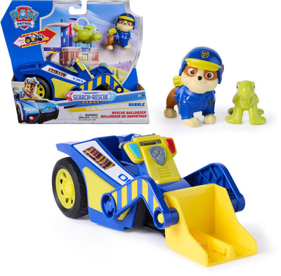 Paw Patrol – Suchrettung – Schutt – Rettungs-Recyclingfahrzeug mit 2-Figuren-Rückziehfunktion – Spielzeugfahrzeuge