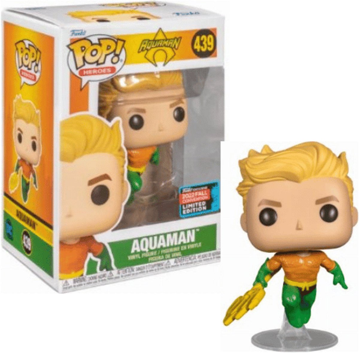 Funko DC Comics – Pop Nr. 439 – Aquaman Nycc 2022, exklusive Ausgabe