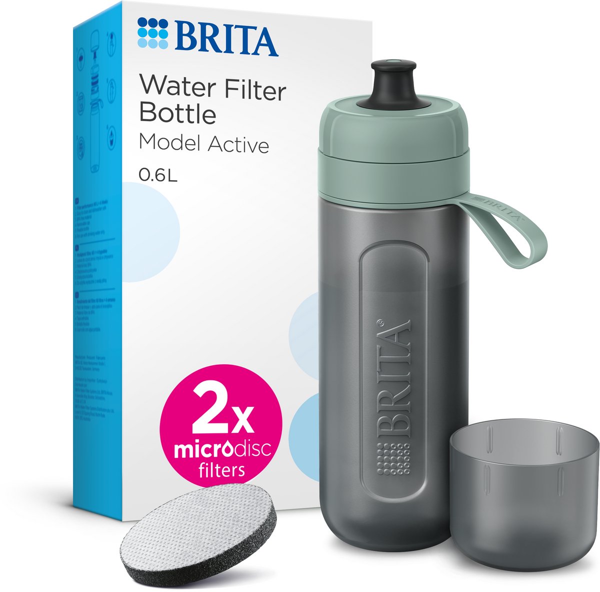 Brita Active Trinkflasche dunkelgrün (600ml) 1052249