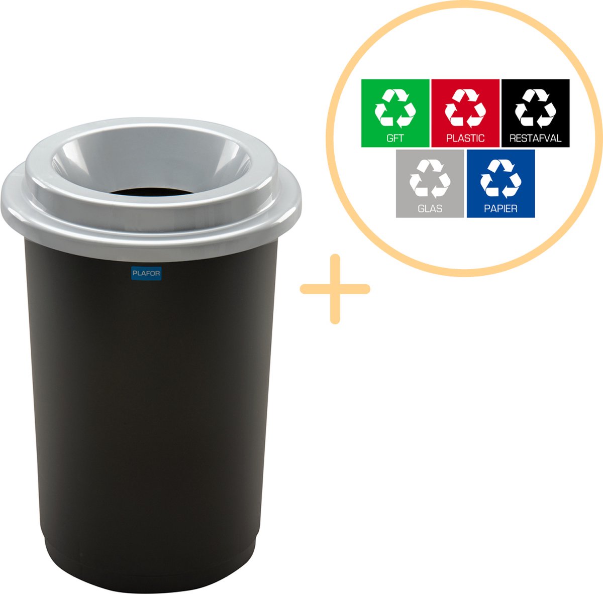 Plafor Mülleimer 50l, einfaches Müllrecycling - Mülltrennung, Mülleimer, Mülleimer,