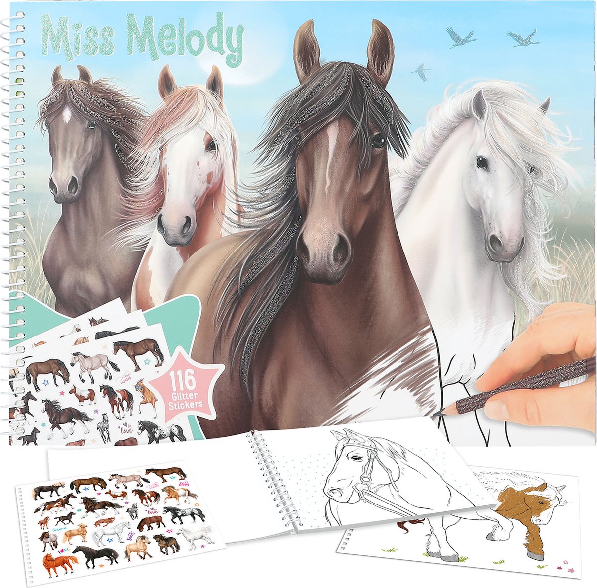 Depesche – Malbuch „Miss Melody Horse“.
