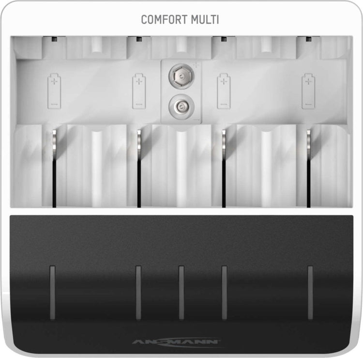 Ansmann Comfort Multi-Akkuladegerät NiMH AAA (Bleistift), AA (Penlite), C (Baby), D (Mono), 9 V (Block)