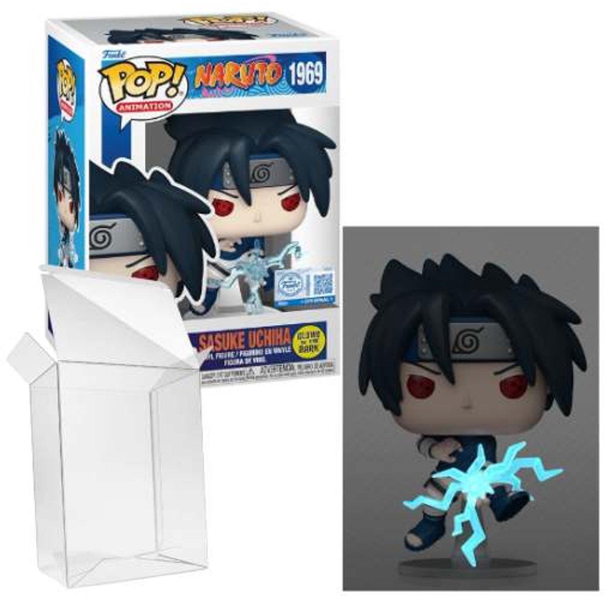 Funko Pop Plus! Animation: Naruto – Sasuke Uchiha #1969 leuchtet im Dunkeln, exklusive Sonderausgabe