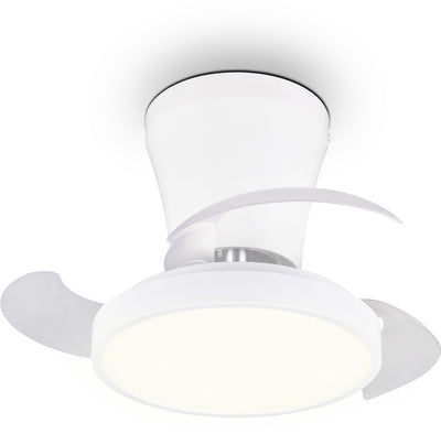 Rl Live Your Light Reality Moos - Fächer - Weiß - inkl. 1x SMD 13 W - Fernbedienung - integrierter Dimmer - stufenlos einstellbare Lichtfarbe - Memory-Funktion - Sommer- und Wintermodus - 6 Geschwindigkeitsstufen