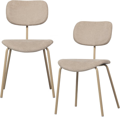 Woood Link Esszimmerstühle – Polypropylen – Sand – 2er-Set