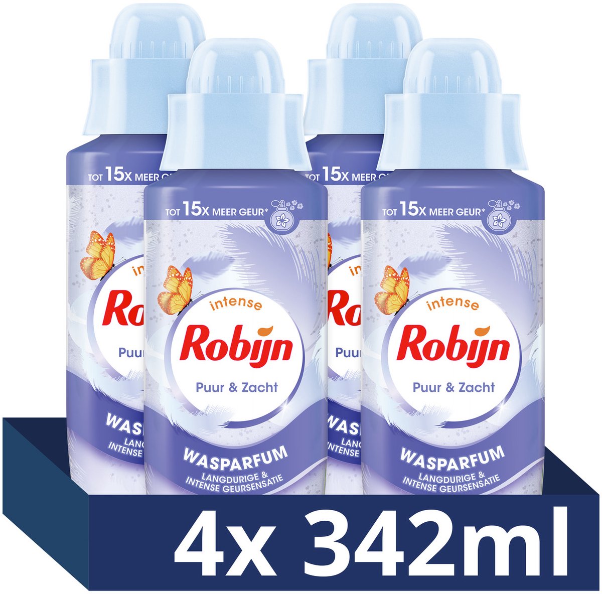 Ruby – intensives Waschparfüm – rein weich – 4 Flaschen x 342 ml – Vorteilspack