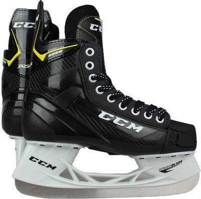 CCM – Supertacks 9366 – Eishockey-Schlittschuhe – Kinder-Schlittschuhe – Schwarz – verstärkte Unterstützung, Edelstahl-Speedblade – normale Passform – Größe EU 35