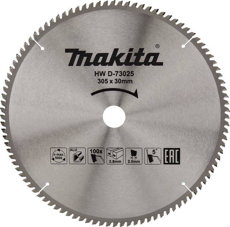 Makita Zubehör Kappsägeblatt Aluminium | Standard 305x30x2,8 100t 5g - D-73025 D-73025