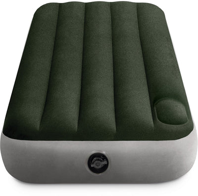 Intex jr. Twin-Dura-Beam-Daunen-Luftmatratze mit integrierter Fußpumpe – 191 x 76 x 25 cm