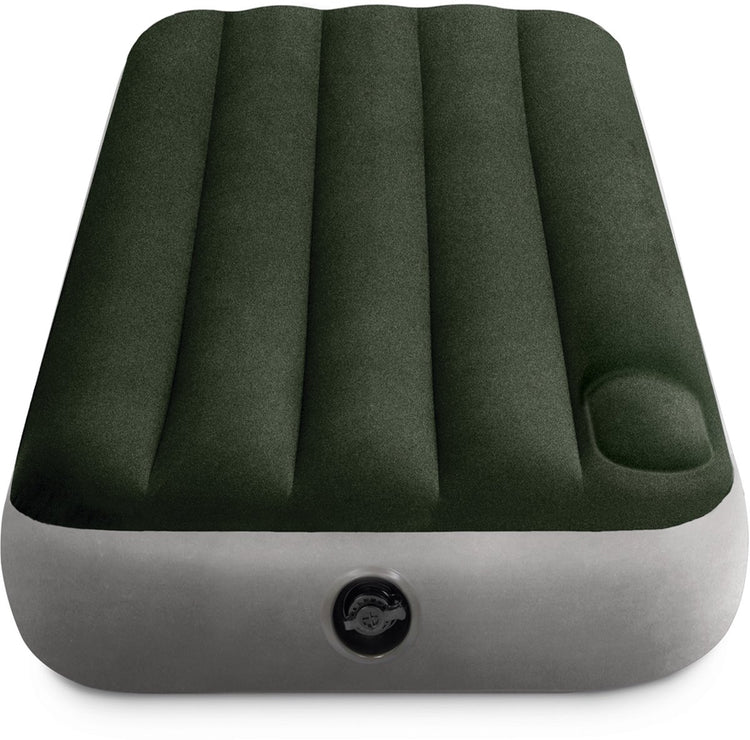 Intex jr. Twin-Dura-Beam-Daunen-Luftmatratze mit integrierter Fußpumpe – 191 x 76 x 25 cm