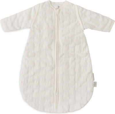Jollein x Miffy – Winter-Babyschlafsack mit abzippbarer Hülle 60 cm – rund – Miffy-Jacquard-Elfenbein – Winterschlafsack
