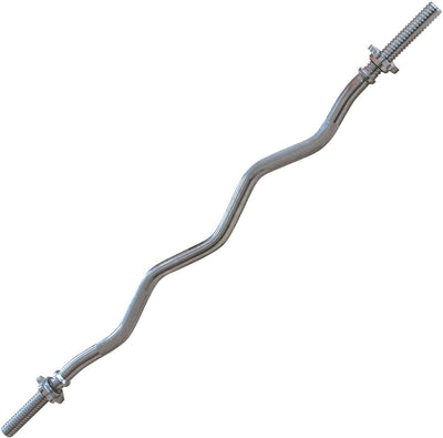 Tunturi Langhantelstange - Curlstange -120cm - 30mm - Schraubverschluss - inkl. kostenlose Fitness-App