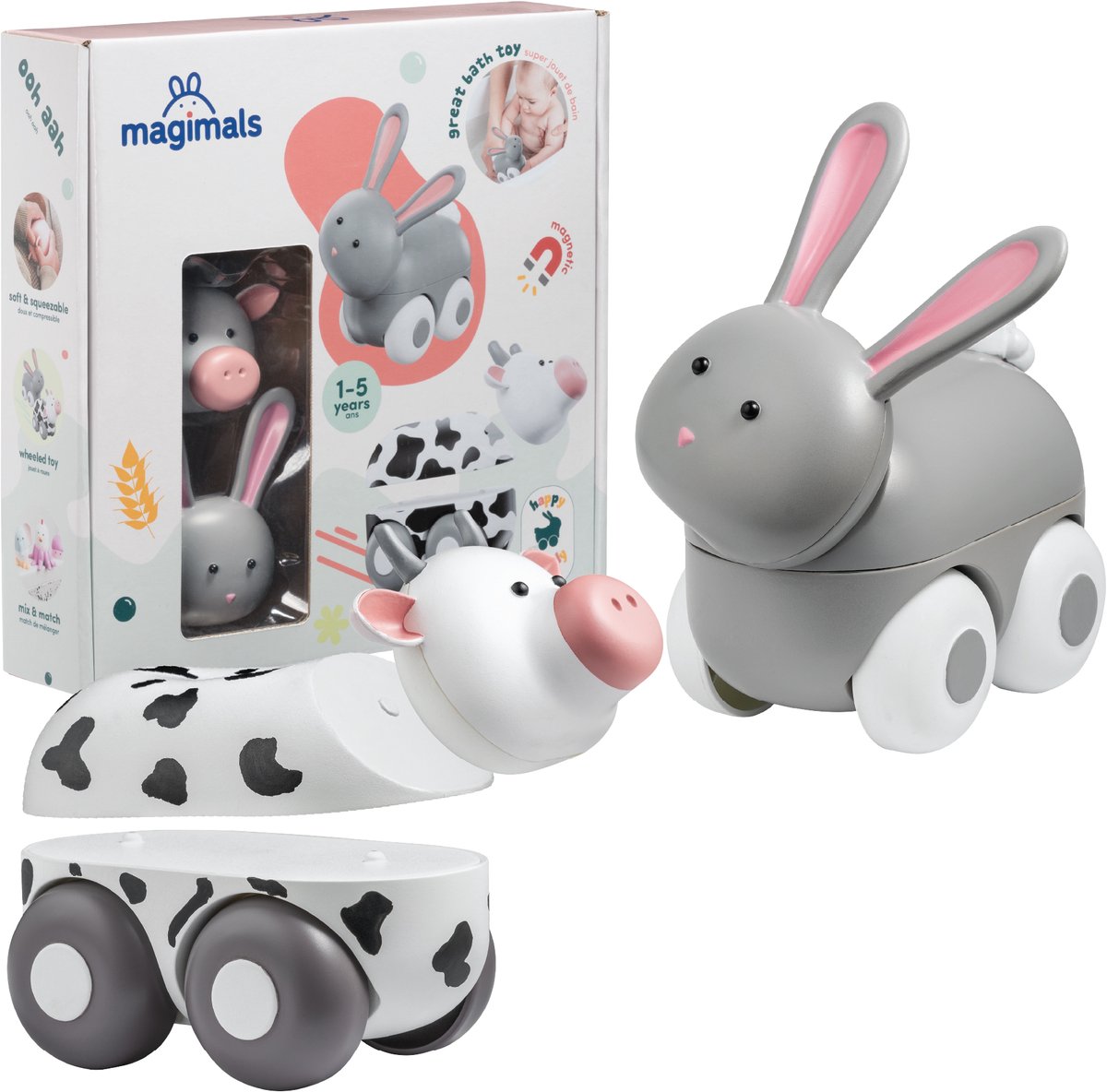 Clics Magimals Wheely Farm Box – 6 Stück.