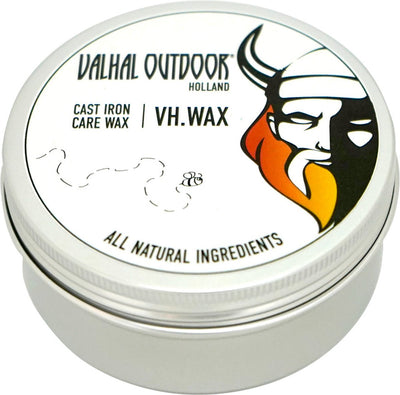 Valhal Outdoor-Wachs für Gusseisenpfannen – 125 g – Pflege, Wartung und Brennen – vh.wax