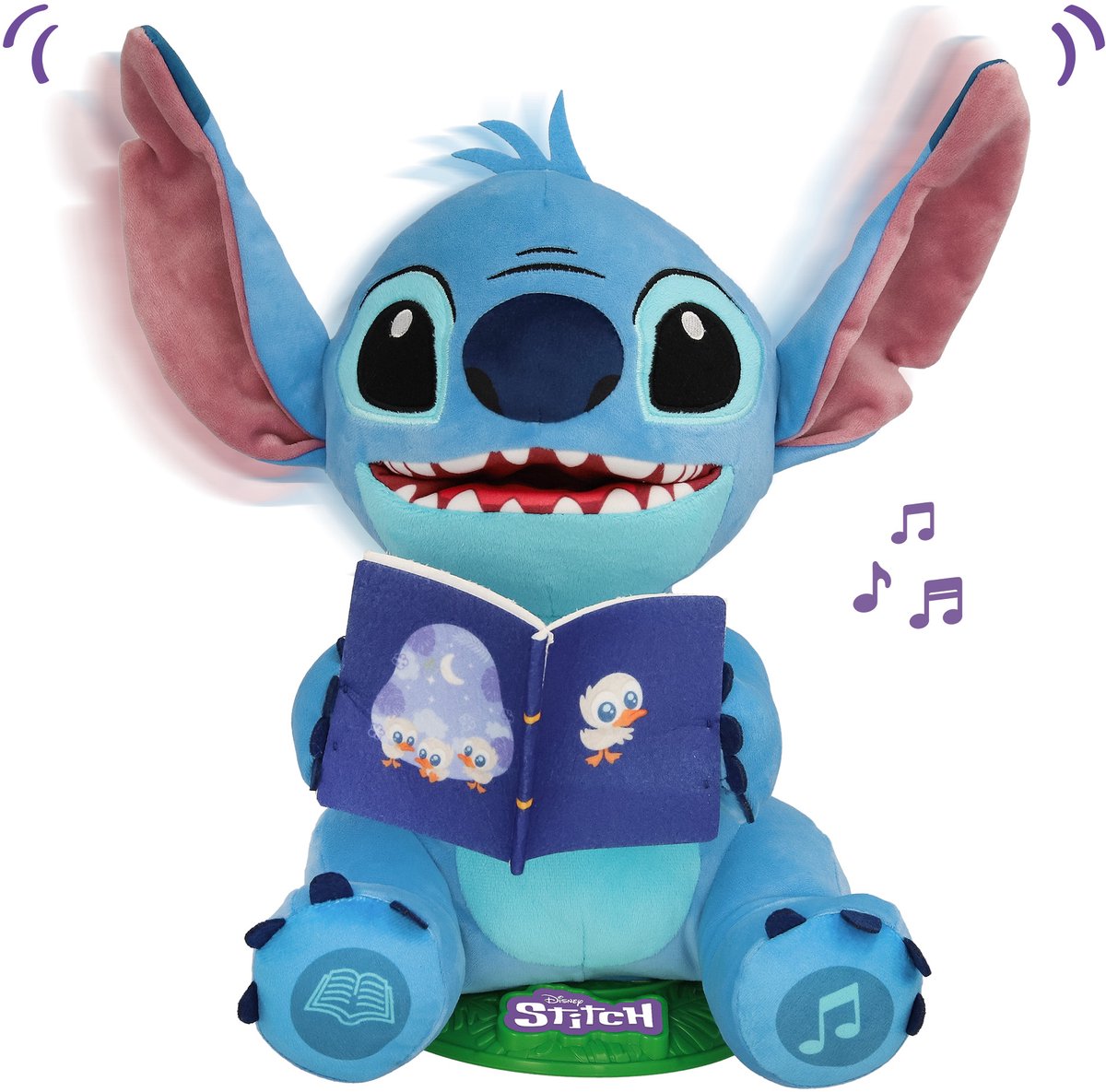 Imc Toys Disney Stitch Storyteller – nl en fr – interaktives Kuscheltier mit Licht, Ton und Geschichten