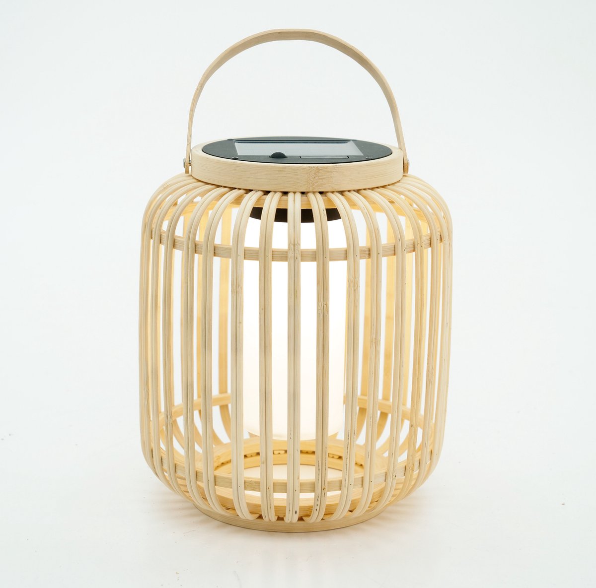 Eglo Marliano Solar-Tischleuchte für den Außenbereich – Solarenergie – LED – 24 cm – braun schwarz weiß – Holz – wiederaufladbar