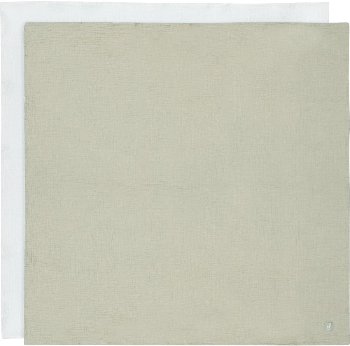Jollein hydrophiles Tuch groß – 115 x 115 cm – olivgrünes Elfenbein – 2er-Pack