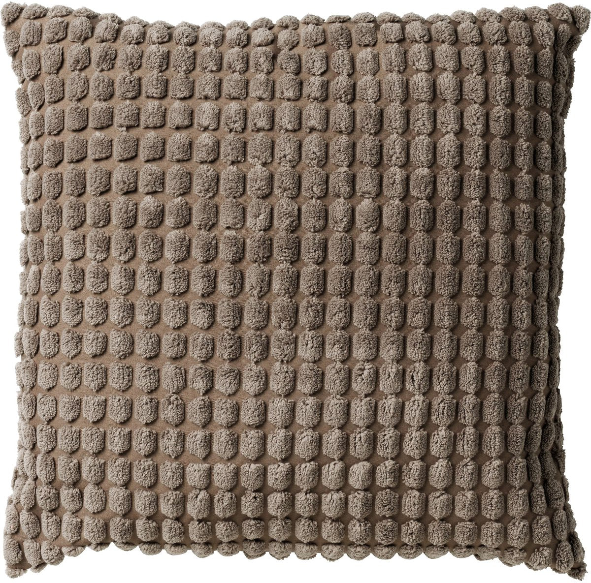 Dutch Decor Rom – Dekokissen 45 x 45 cm – einfarbig – 3D-Struktur – Treibholz – Taupe – inklusive Innenkissen – Luxuskissen für Wohnzimmersofa