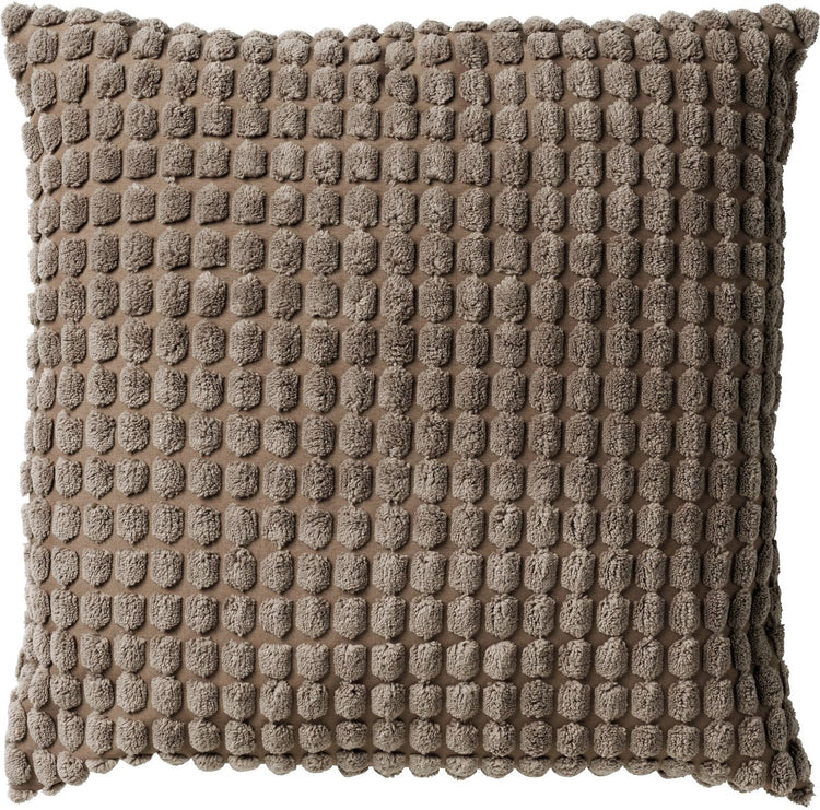 Dutch Decor Rom – Dekokissen 45 x 45 cm – einfarbig – 3D-Struktur – Treibholz – Taupe – inklusive Innenkissen – Luxuskissen für Wohnzimmersofa