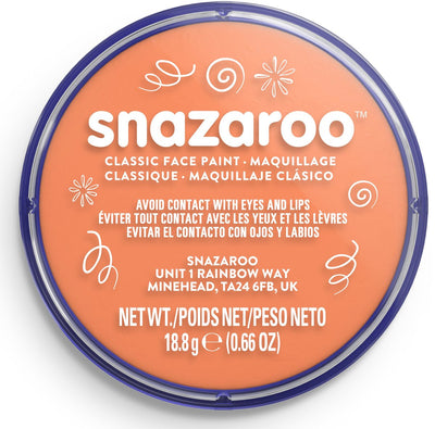 Snazaroo 1118551 – Aprikose – 18 ml Aqua-Gesichtsfarbe, Kinder-Gesichtsfarbe für Kinder und Erwachsene
