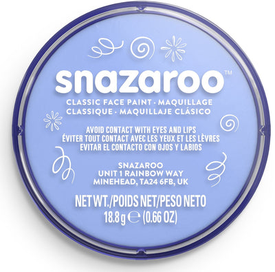 Snazaroo 1118366 – Hellblau – 18 ml Aqua-Gesichtsfarbe, Kinder-Gesichtsfarbe für Kinder und Erwachsene
