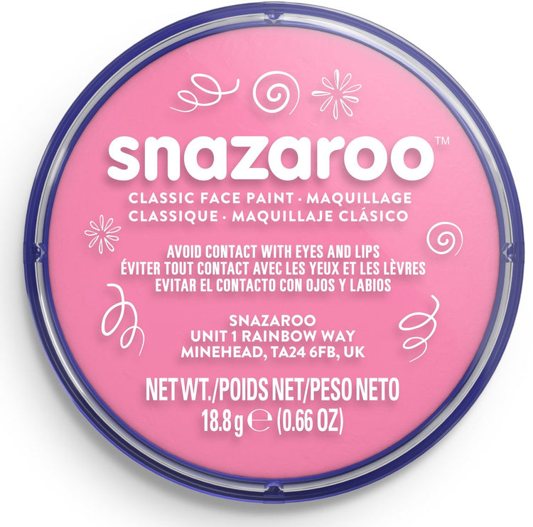 Snazaroo 1118577 – blassrosa – 18 ml Aqua-Gesichtsfarbe, Kinder-Gesichtsfarbe für Kinder und Erwachsene