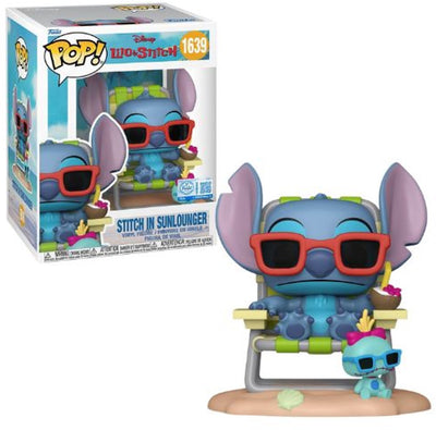 Funko-Pop! Plus: Disney Lilo Stitch – Stitch in Sunlounger #1639 Sonderausgabe