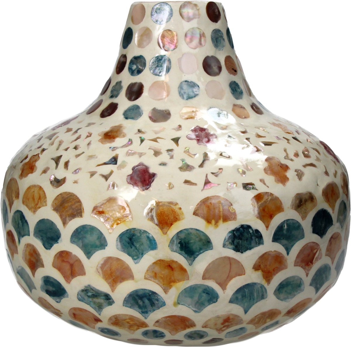 HD Collection Vase Capiz Multi 24x24x23cm