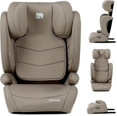 Deryan Charlie Luxus-Autositz i-Size – Isofix – 100 bis 150 cm – Trüffel-Nougat