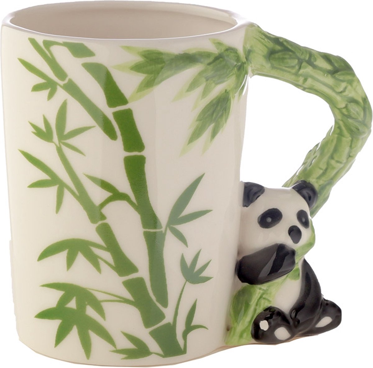 Panda Bambus - Handle Ceramic Bechergriff