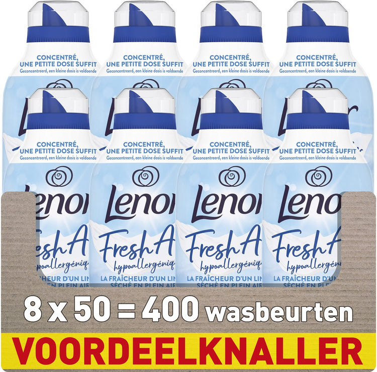 Lenor Fresh Air Weichspüler Sensitiv – für empfindliche Haut – 8 x 50 Wäschen