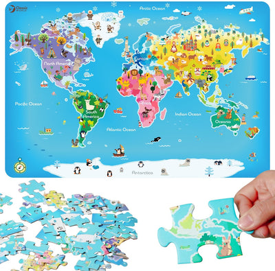 Klassische Welthölzerne Jegin Puzzle World Map, 48st.