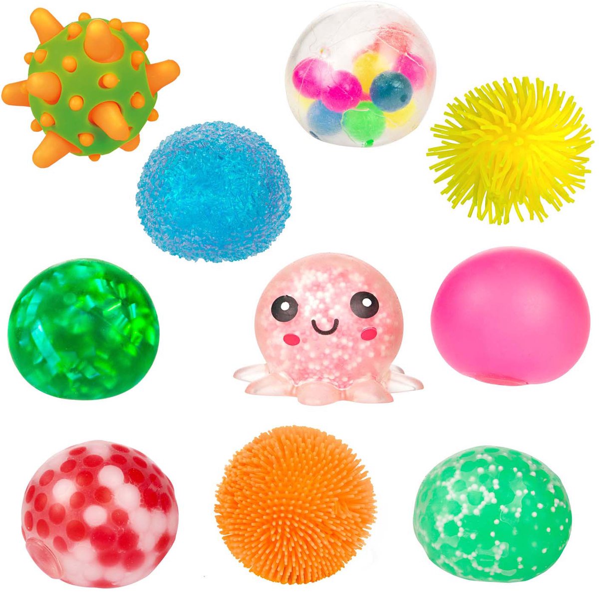 Toi-toys Quetschbälle 5 cm, Schachtel mit 10 Stück