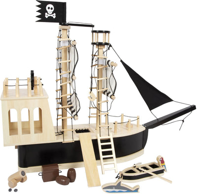 Kleiner Fuß - Holzpuppenhaus Piratenboot