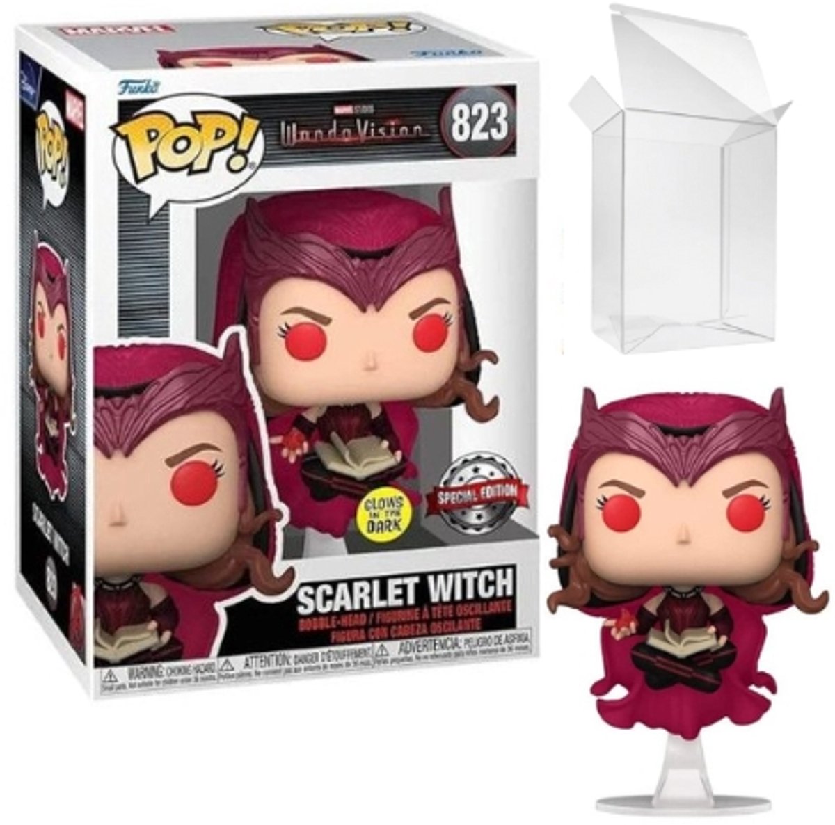 Funko-Pop! Marvel: Wandavision – Exklusive scharlachrote Hexe, die im Dunkeln leuchtet
