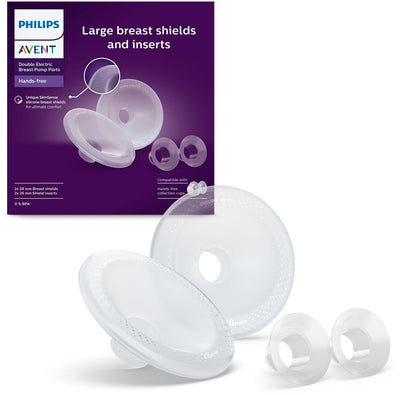 Philips Avent große Brustschutzeinsätze – bequeme Passform für größere Brustwarzen (28 mm 26 mm) | Skinsense-Silikon für weiche Verbindung – scf552 11