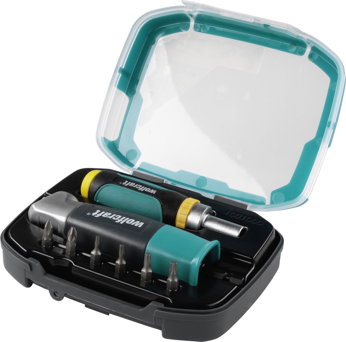 Wolfcraft – Schraubendreher-Bit-Set – Schraubendreher-Set mit abgewinkeltem Schraubbit-Halter – 1001000