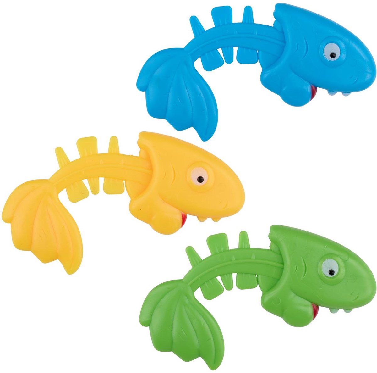 Eddy Toys Tauchspiel 3 Teile - Tauchspiel Pool - Schwimmbad Tauchspielzeug Kinder - Wasserspielzeug mit sinkenden Figuren - Grün, Gelb und Blau