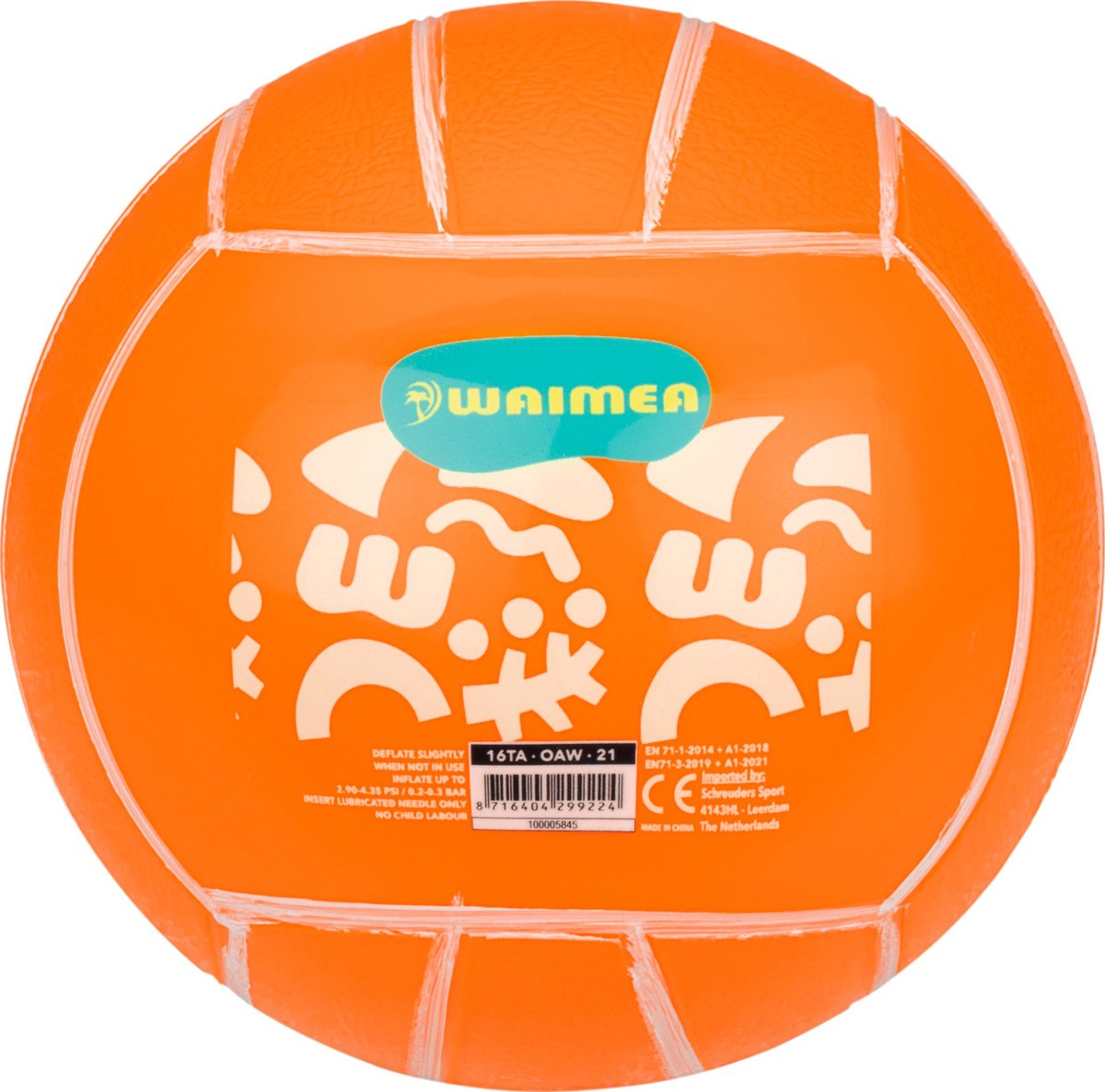 Waimea Wasserball PVC - 21 cm - Fluororange - 21