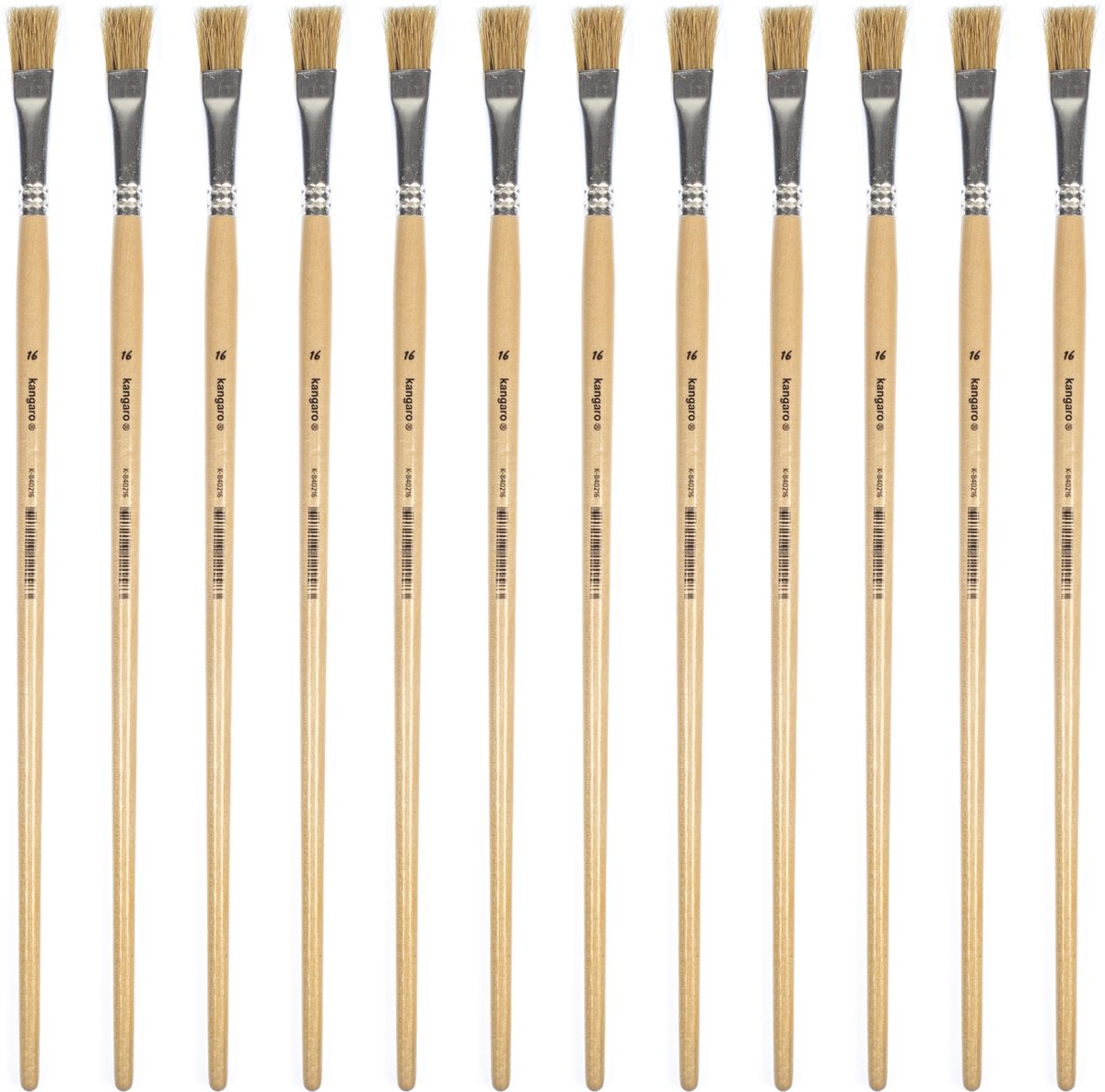 Kangaro Lyonse Pinsel – Nr. 16 – lackiertes Holz – Schachtel mit 12 Stück – k-840216